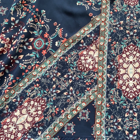 Knox Rose Boho Shirt with Cold Shoulder and Tassels - Picture 5 of 10